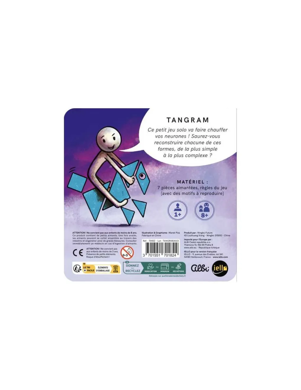 Iello Jeu magnétique Tangram -