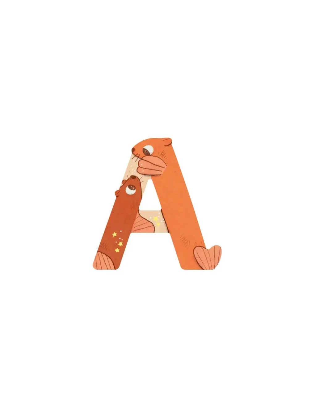 Moulin Roty Lettre A orange en bois - Online