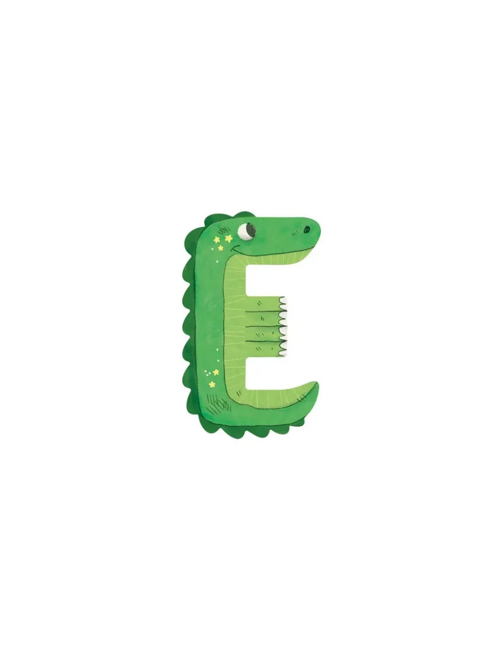 Moulin Roty Lettre E vert en bois -