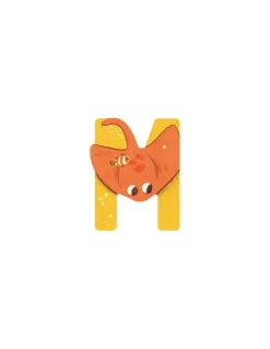 Moulin Roty Lettre M jaune en bois - Outlet