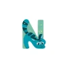 Moulin Roty Lettre N bleu en bois -