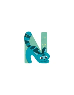 Moulin Roty Lettre N bleu en bois -