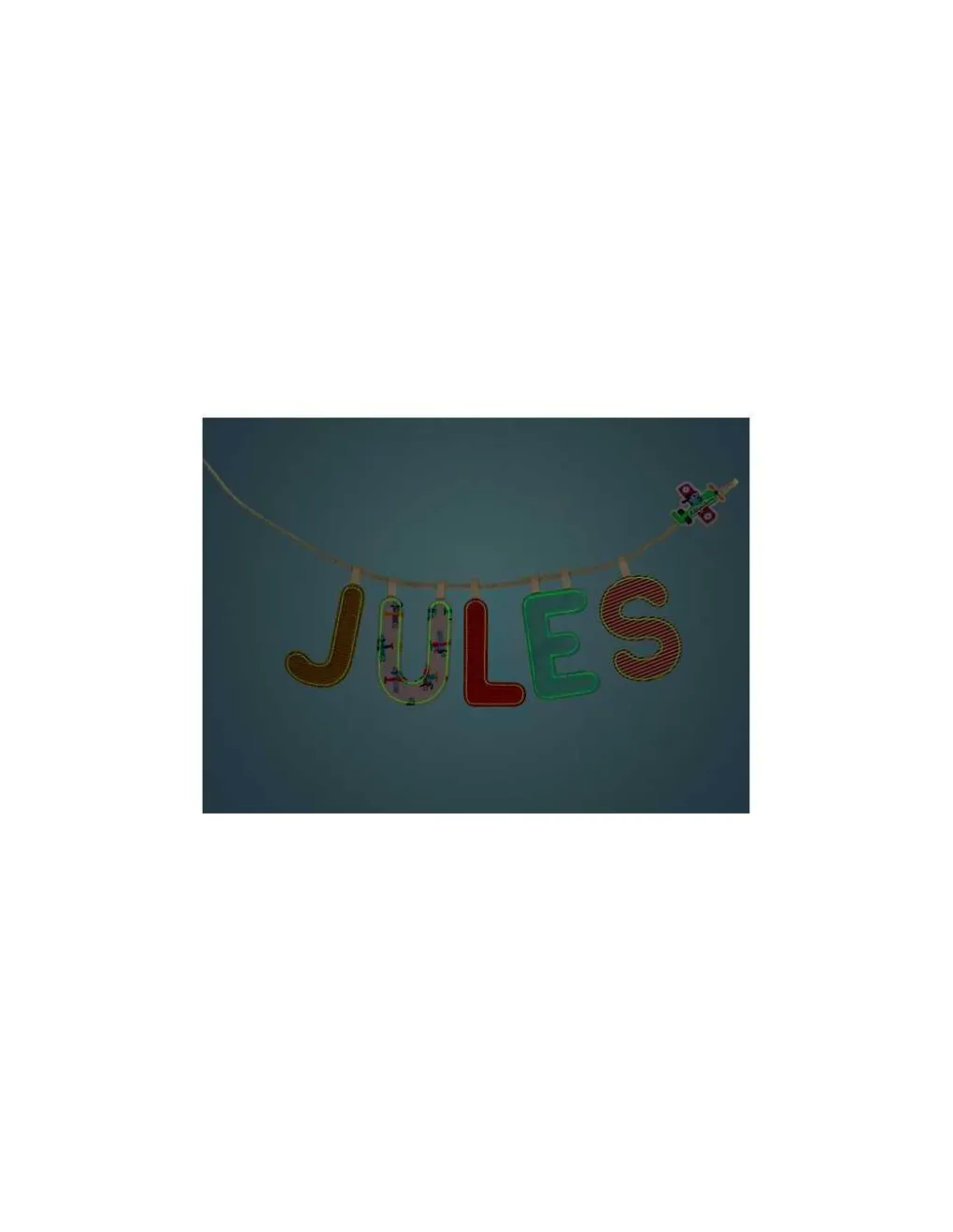 Lilliputiens Lettre N jaune phosphorescente -