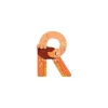 Moulin Roty Lettre R orange en bois - Hot