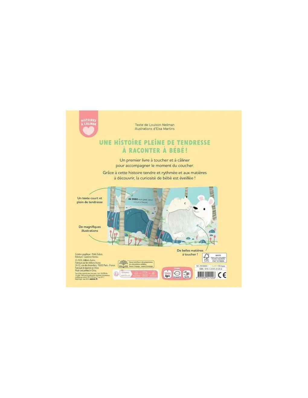 Auzou Livre à toucher au dodo mon bébé - Online