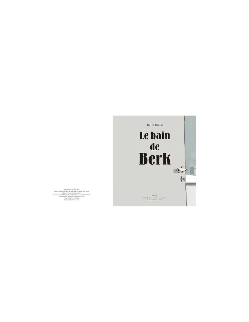 Moulin Roty Livre Le bain de Berk - L'école des loisirs Hot