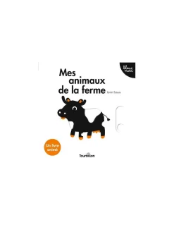 Tourbillon Livre Mes animaux de la ferme noir et blanc - Discount