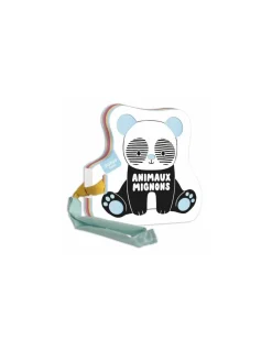 Auzou Livre poussette noir et blanc animaux mignons - Sale