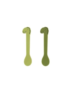 Trixie Lot de 2 cuillères en silicone Dinosaure -