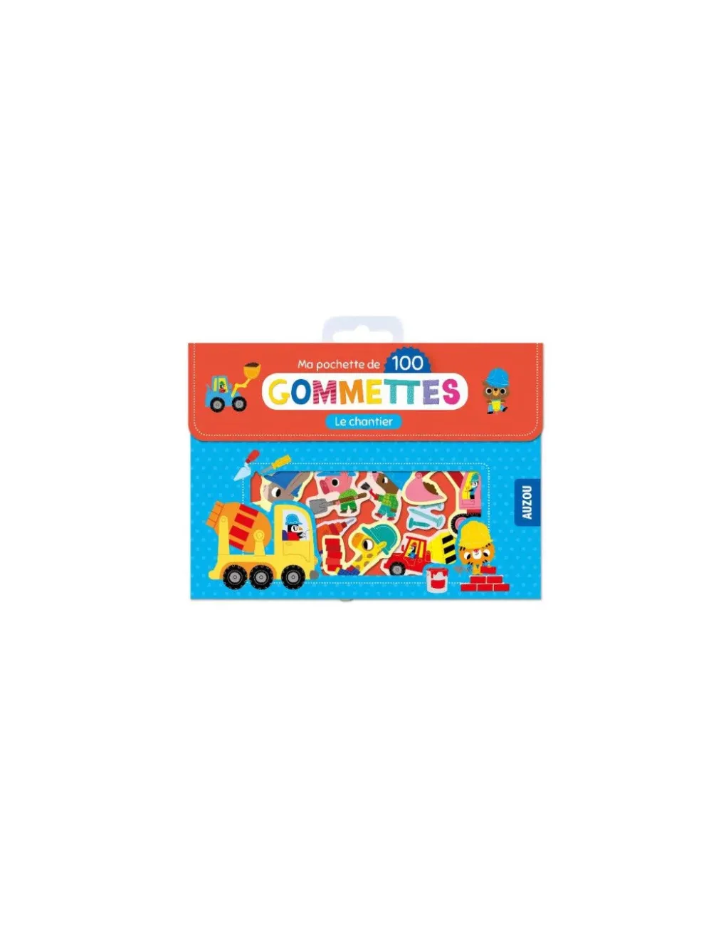 Auzou Ma pochette de 100 gommettes Le chantier - Sale