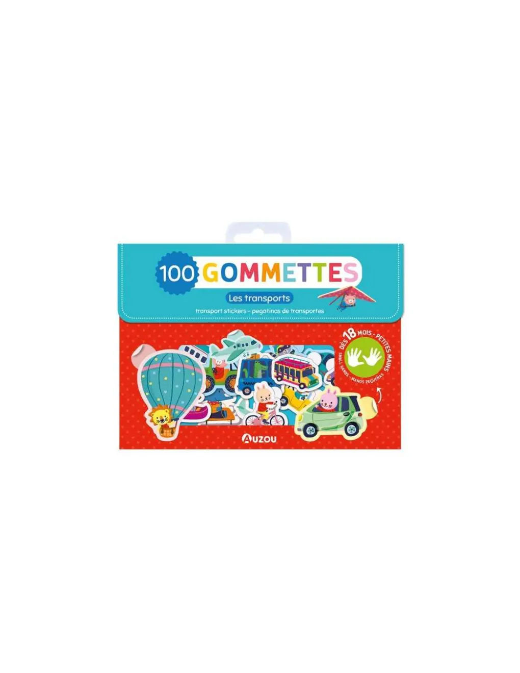 Auzou Ma pochette de 100 gommettes Les transports - Discount