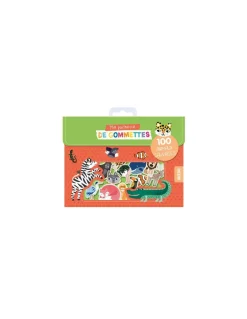 Auzou Ma pochette de gommettes 100 animaux sauvages - Clearance