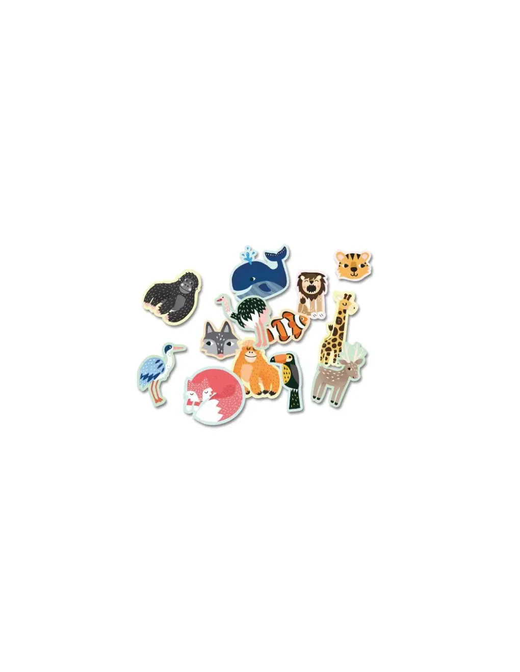 Auzou Ma pochette de gommettes 100 animaux sauvages - Clearance