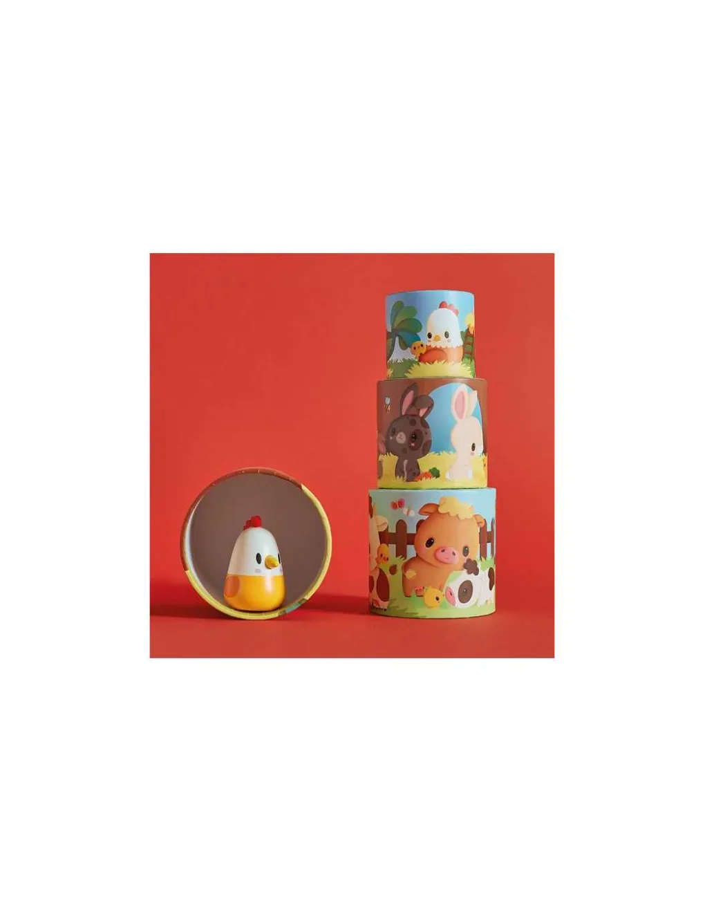 Janod Ma première pyramide Poule - Discount