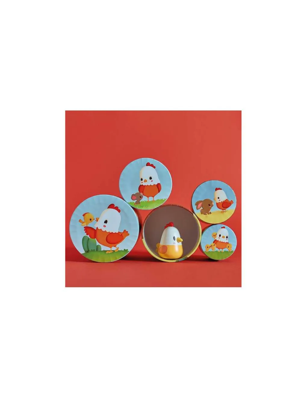 Janod Ma première pyramide Poule - Discount