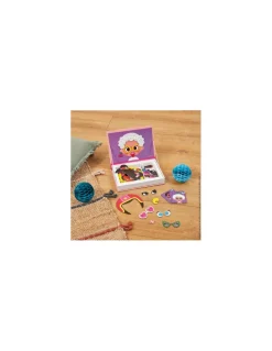 Janod Magnetibook Crazy face fille - Hot