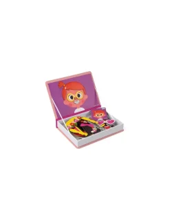 Janod Magnetibook Crazy face fille - Hot