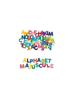 Vilac Magnets alphabet majuscules bois 77 pièces - Discount