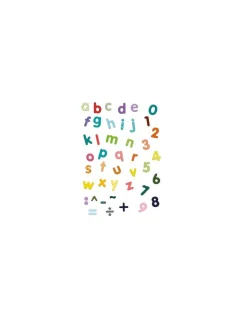 Jeujura Magnets bois 80 lettres minuscules et chiffres - New