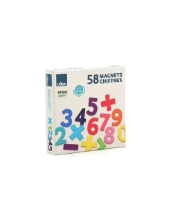 Vilac Magnets chiffres bois 58 pièces - Outlet