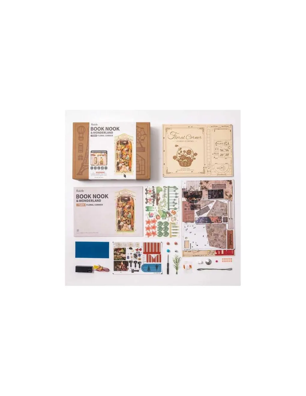 Rolife Maquette Floral Corner Book Nook - Sale