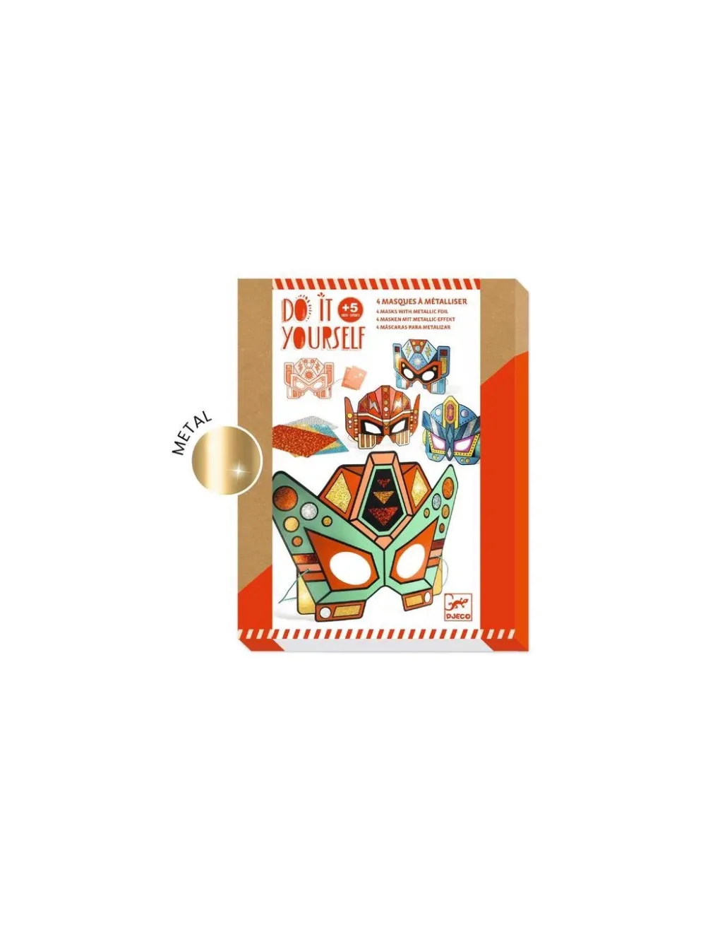 Djeco Masques à métalliser Super Robots - Do it Yourself -