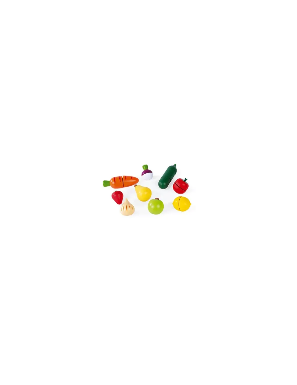 Janod Maxi set fruits et légumes à découper Green Market - Discount
