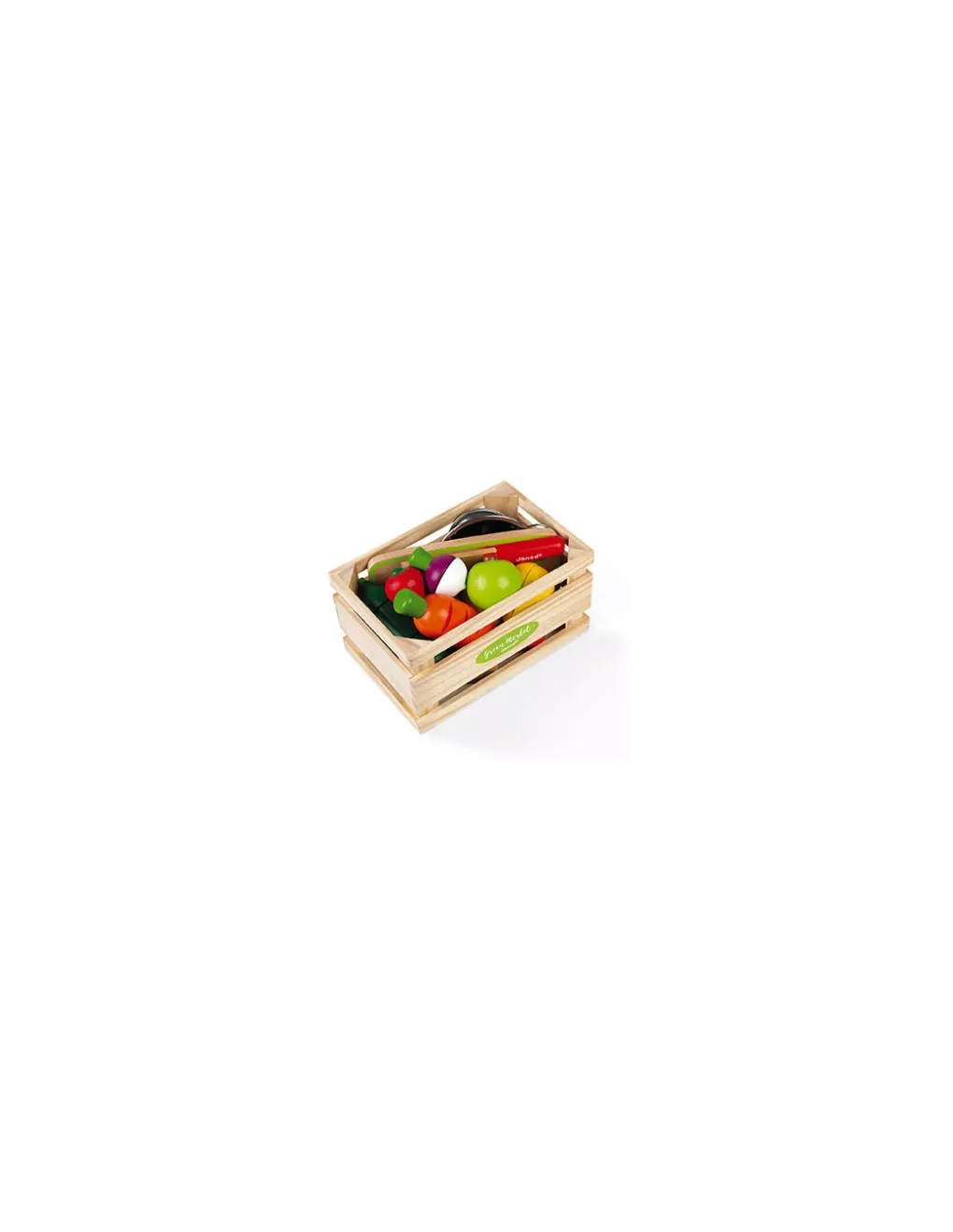 Janod Maxi set fruits et légumes à découper Green Market - Discount
