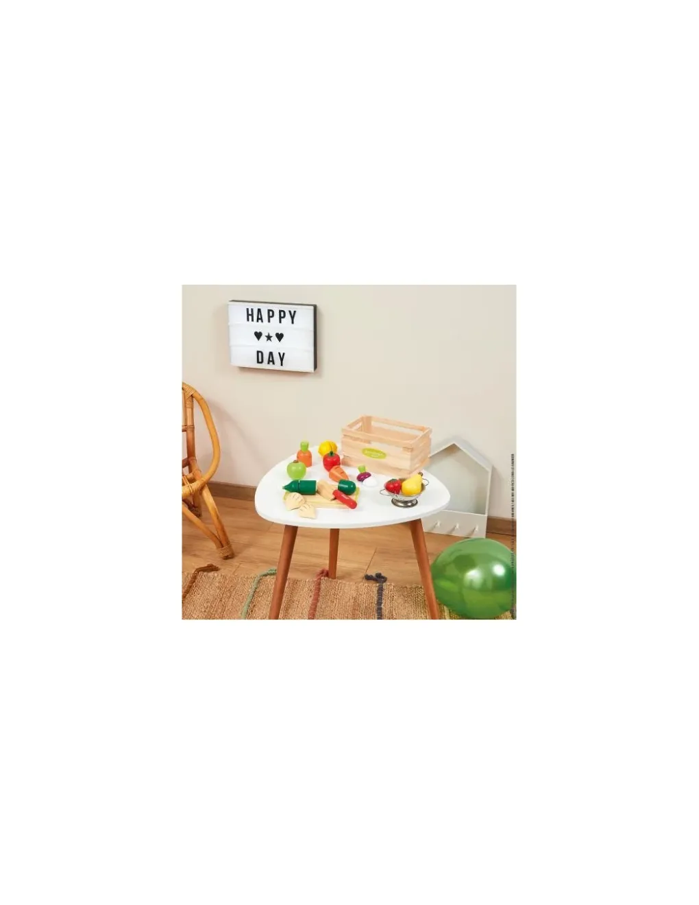 Janod Maxi set fruits et légumes à découper Green Market - Discount
