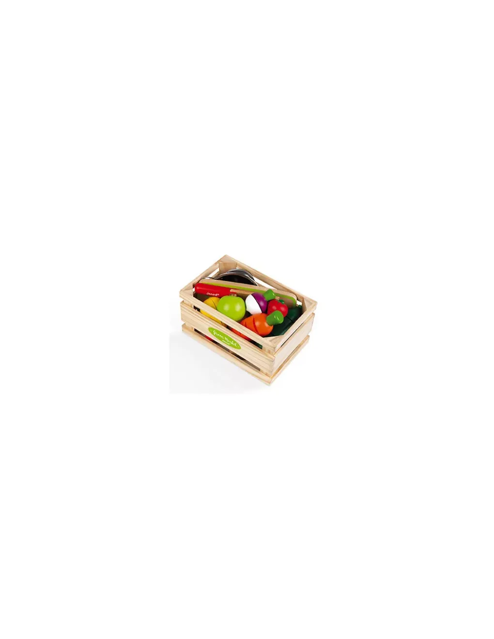 Janod Maxi set fruits et légumes à découper Green Market - Discount