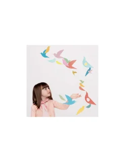 Little Big Room by Djeco Mobile en papier oiseaux multicolores - Djeco Discount