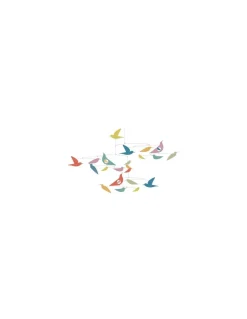 Little Big Room by Djeco Mobile en papier oiseaux multicolores - Djeco Discount