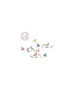 Little Big Room by Djeco Mobile en papier oiseaux multicolores - Djeco Discount