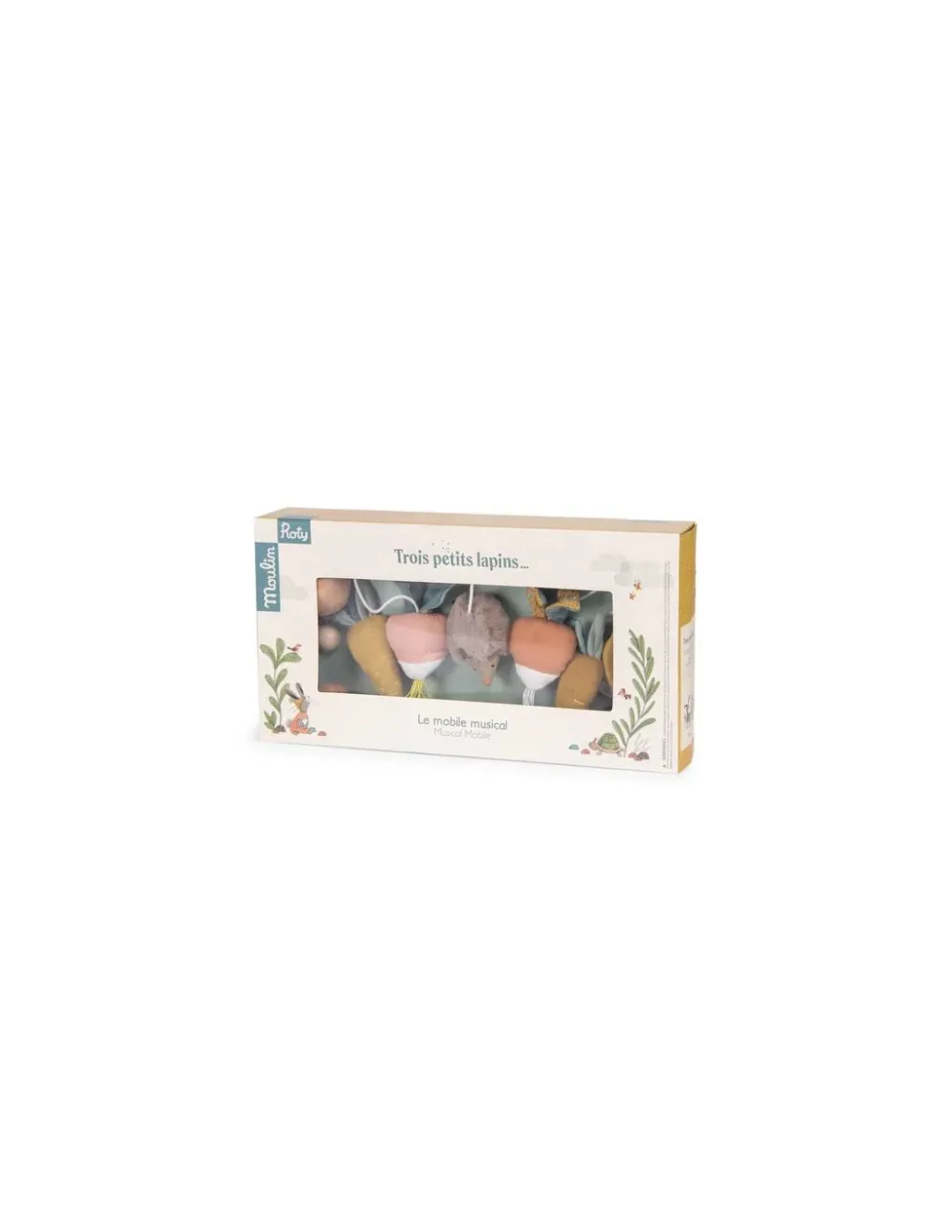 Moulin Roty Mobile musical croisillon Trois Petits Lapins - Discount