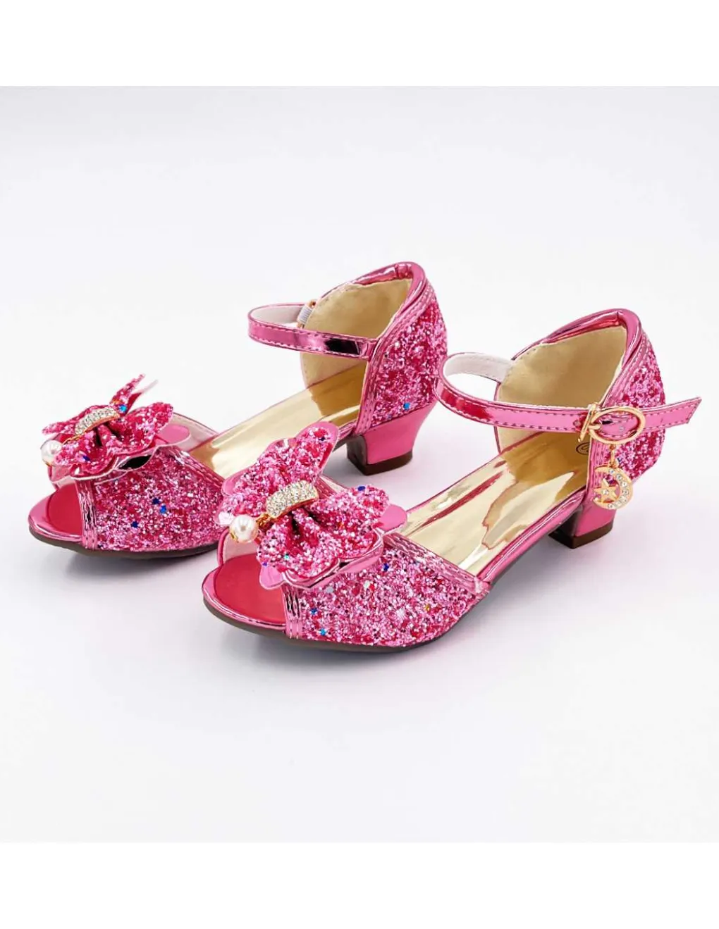 Labay Mules à Nœuds et Paillette Rose 5 - 7 ans - Best