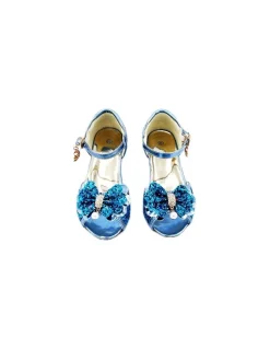 Labay Mules à Nœuds et Paillette Bleu 3 - 4 ans - Best