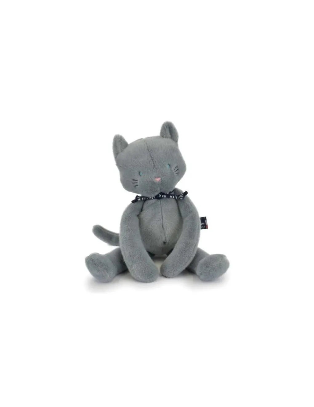 Mailou Tradition Peluche Chat Méloé 37 cm bleu gris - Maïlou Tradition Online