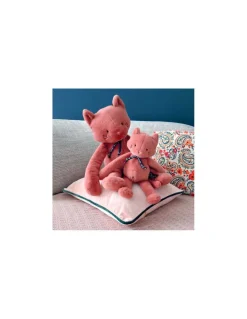 Mailou Tradition Peluche Chat Méloé 37 cm rose - Maïlou Tradition Best
