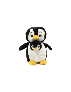 Les Deglingos Peluche Iglou le pingouin maman et bébé noir - Les Ptipotos by Déglingos Outlet