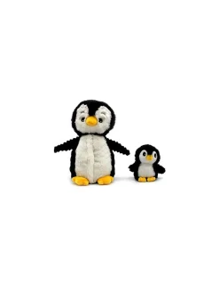 Les Deglingos Peluche Iglou le pingouin maman et bébé noir - Les Ptipotos by Déglingos Outlet