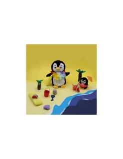 Les Deglingos Peluche Iglou le pingouin maman et bébé noir - Les Ptipotos by Déglingos Outlet