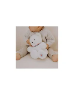 L'Ours Francais Peluche petit ours blanc L'ours français 25 cm Discount