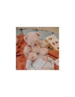 L'Ours Francais Peluche petit ours rose poudré L'ours français 25 cm New