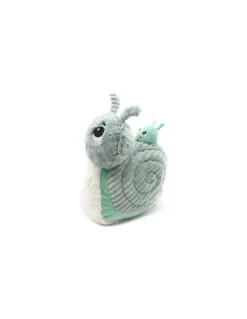 Les Deglingos Peluche Speedou l'escargot maman et bébé vert menthe - Les Ptipotos by Déglingos Outlet