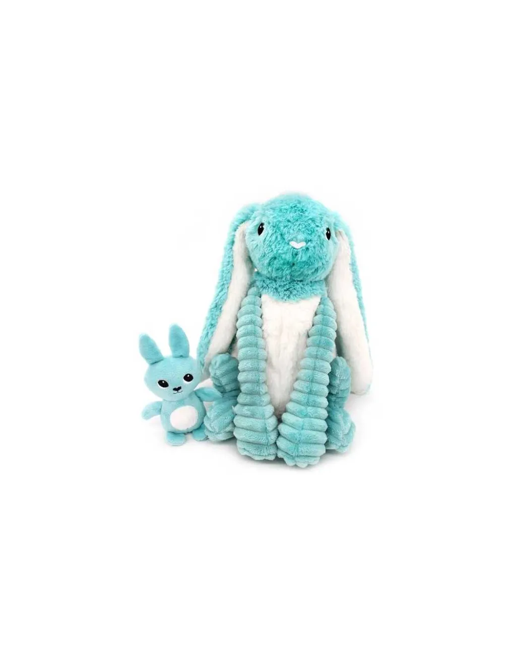 Les Deglingos Peluche Toudou le lapin aqua - Les Ptipotos by Déglingos Online