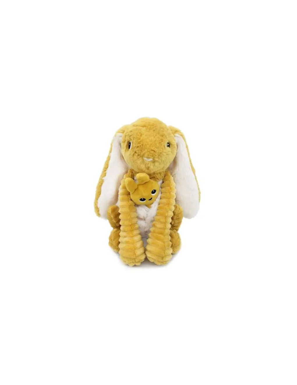 Les Deglingos Peluche Toudou le lapin jaune moutarde - Les Ptipotos by Déglingos Clearance