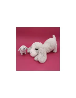 Les Deglingos Peluche Toutou le chien gris clair - Les Ptipotos by Déglingos Outlet