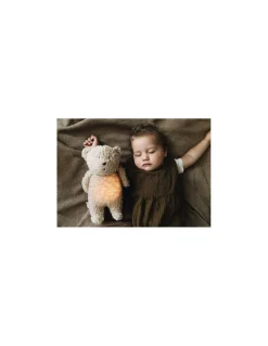 Moonie Peluche veilleuse musicale ourson Sable - Hot