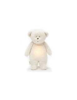 Moonie Peluche veilleuse musicale ourson Blanc polaire - New