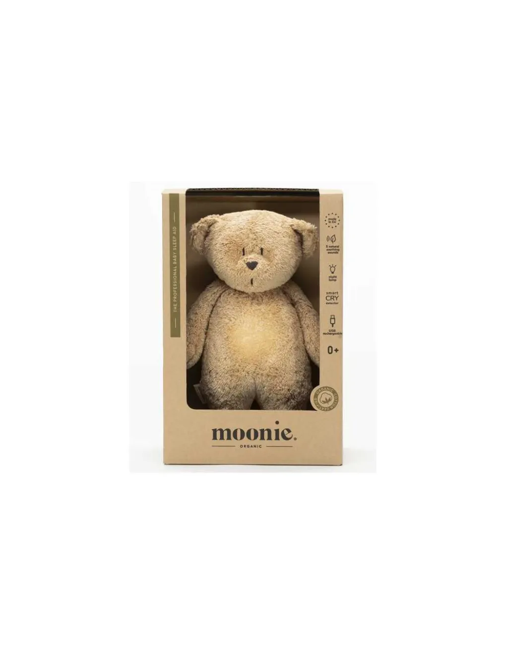 Moonie Peluche veilleuse musicale ourson Cappuccino - New